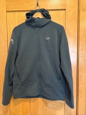 Arc'teryx Men's Hooded Jacket Fleece Slate Blue Gray Size Large
